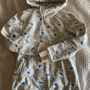 AMPERSAND AVE Floral Tan Hoodie